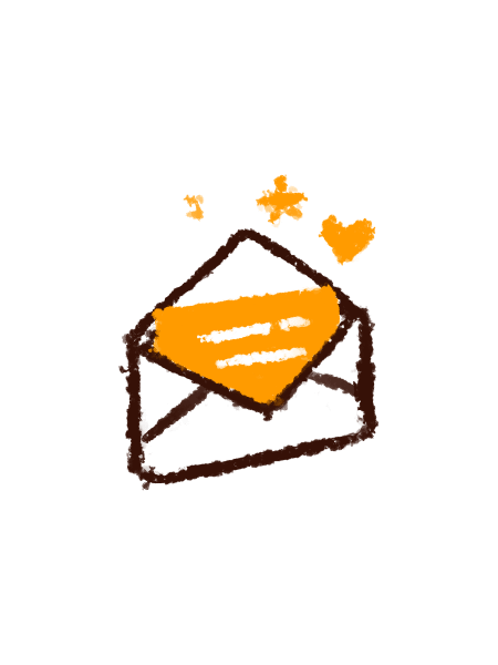 A drawing of an envelope