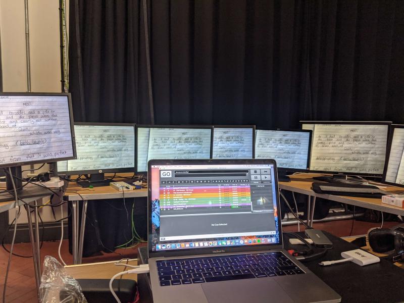 Seance: Lots of different screens showing a handwritten note that we can't read